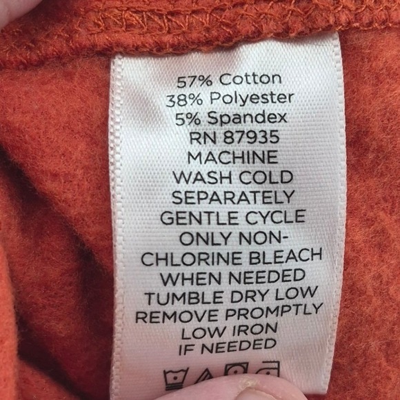 Susan Graver Orange V Neck Ruched Sleeve Sweatshirt Tunic Top Sz 2X Cozy Lounge - Picture 8 of 11